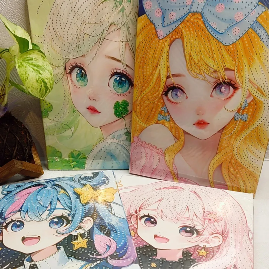 بوم نقاشی با الماس انیمه ۲۳×۳۰