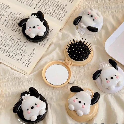 برس و آینه تاشو طرح سگ