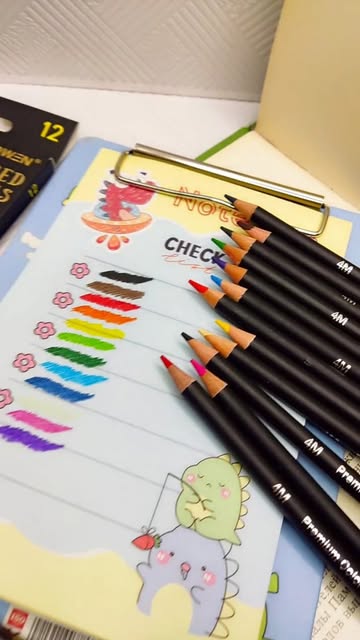 مداد رنگی نیمه حرفه ای تیان بون ۱۲ رنگ