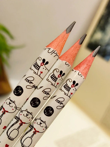 مداد سیاه طرح گربه kmt