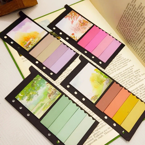 استیک نوت طبیعت و ایندکس طیف رنگی