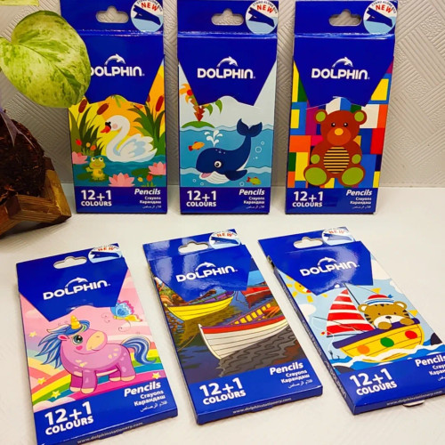 مداد رنگی دلفین ۱۲+۱ رنگ