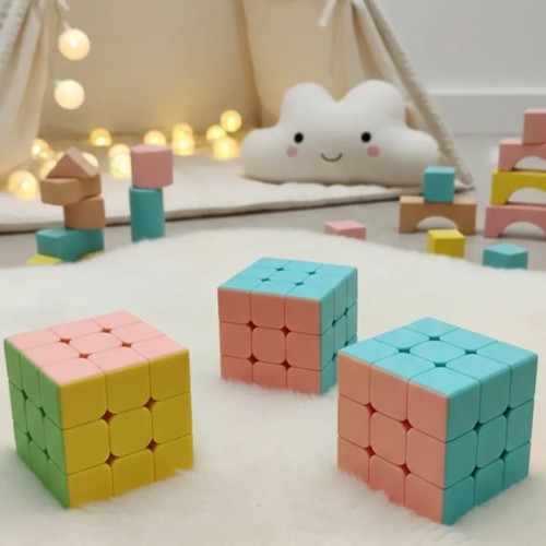 مکعب روبیک پاستلی خودرنگ ۳×۳